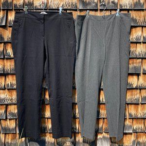 EUC Talbots Dress Stretch Pants Slacks Classic Side Zip Curvy LOT BUNDLE 2 PAIRS